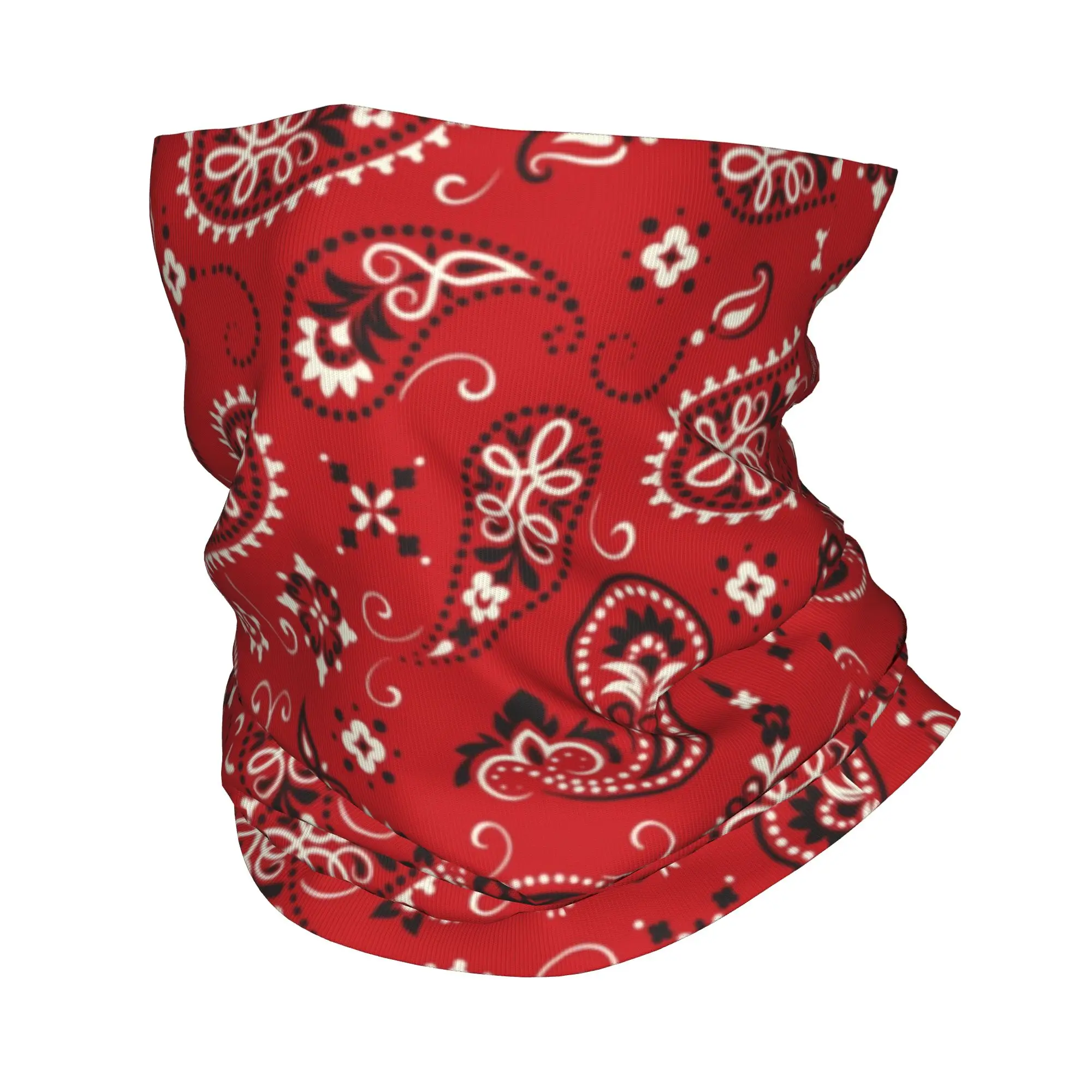 Neck Gaiter Face Cover - Nova Bandana Vermelha, Protetor de Pescoço,