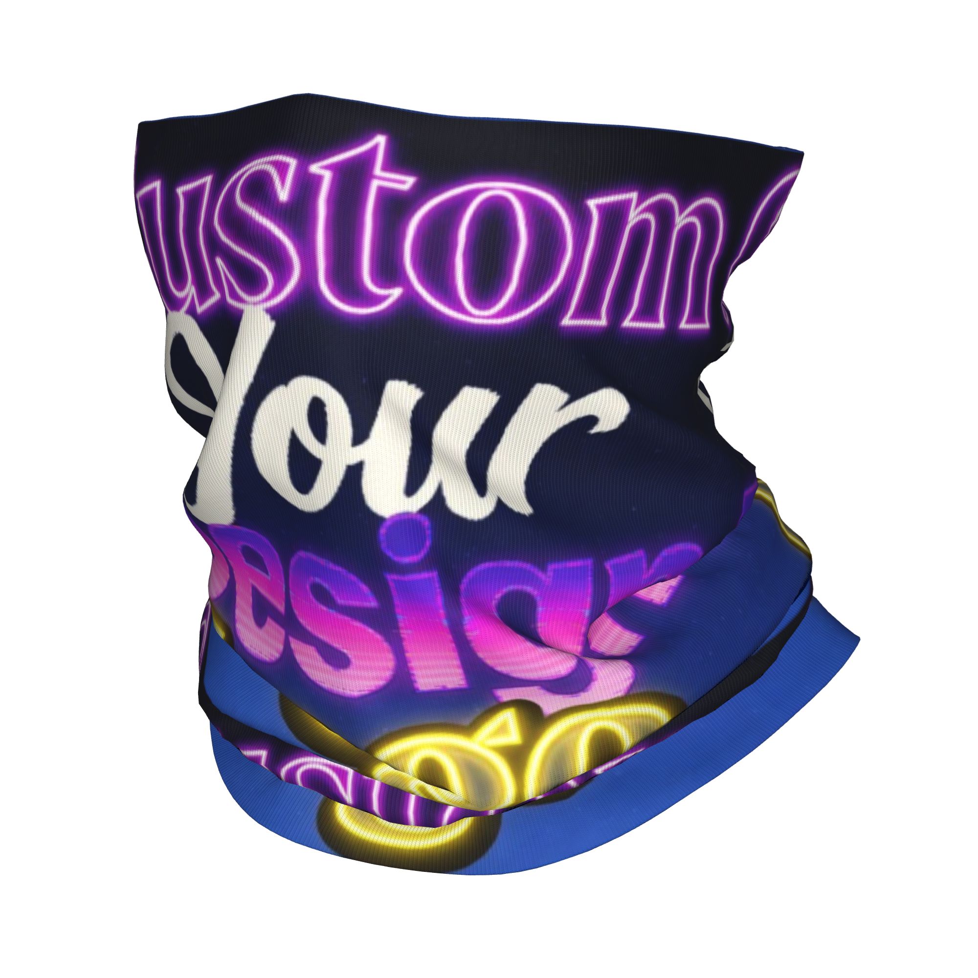 Neck Gaiter Face Cover - Bandana Personalizada com Seu Design, Aquecedor