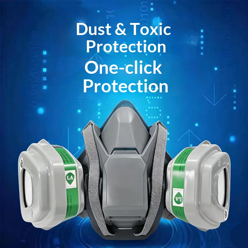 Dust Mask Construction - Máscara de Gás de Silicone 6502QL
