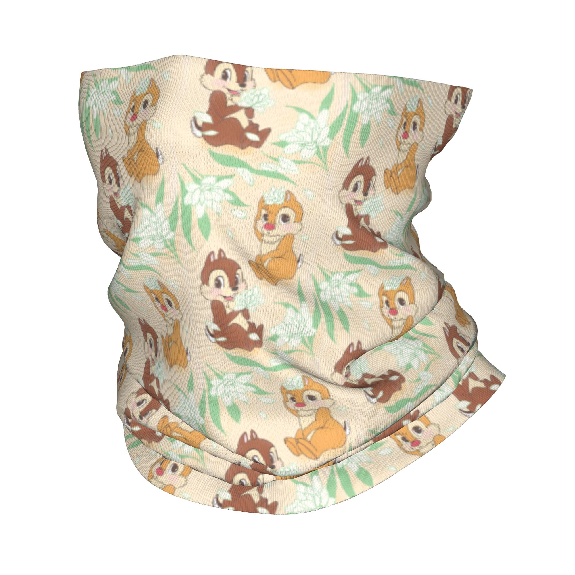 Neck Gaiter Face Cover - Bandana Personalizada Fofa C-Chip e D-Dale,