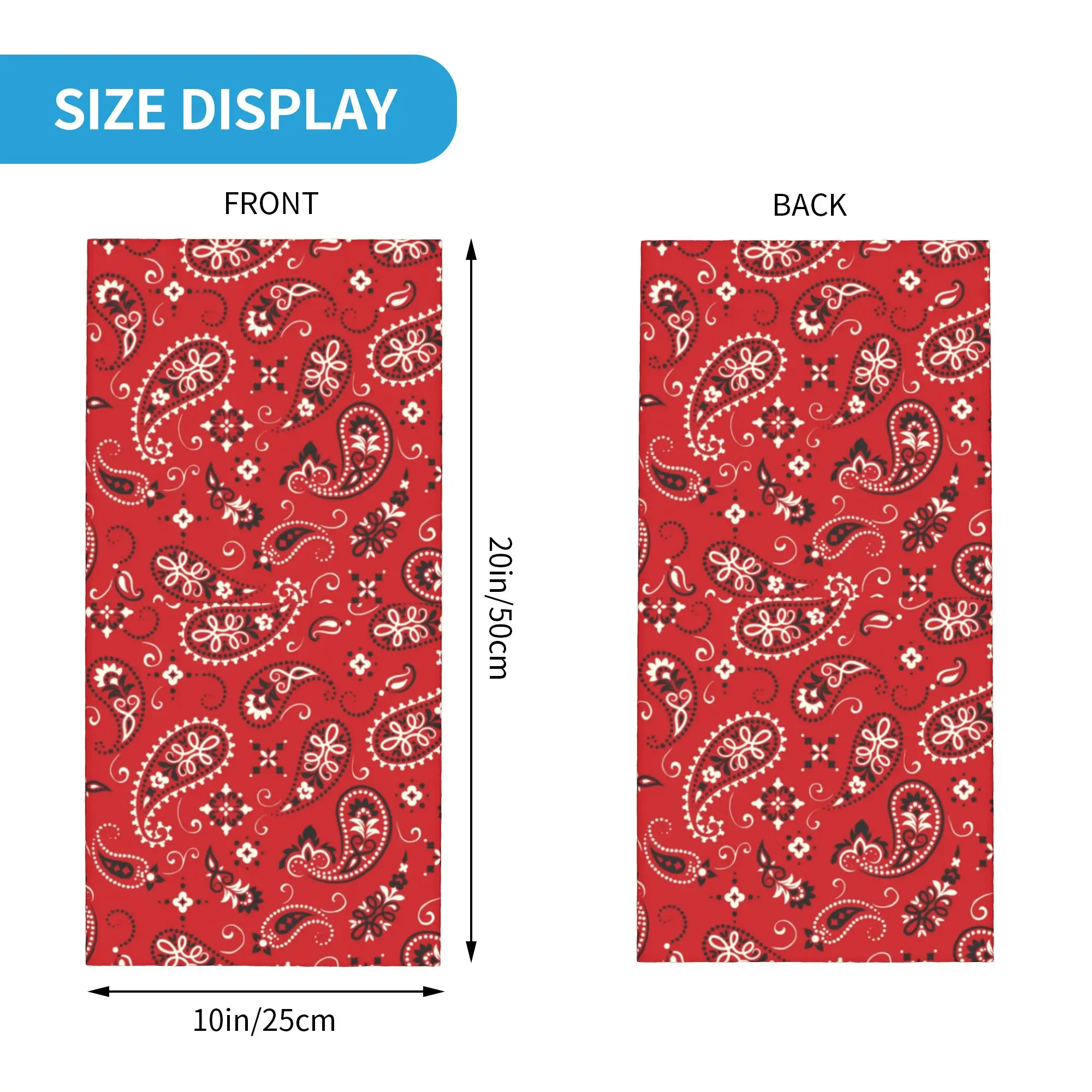 Nova Bandana Vermelha, Proteto - Neck Gaiter Face Cover avaliação e preço