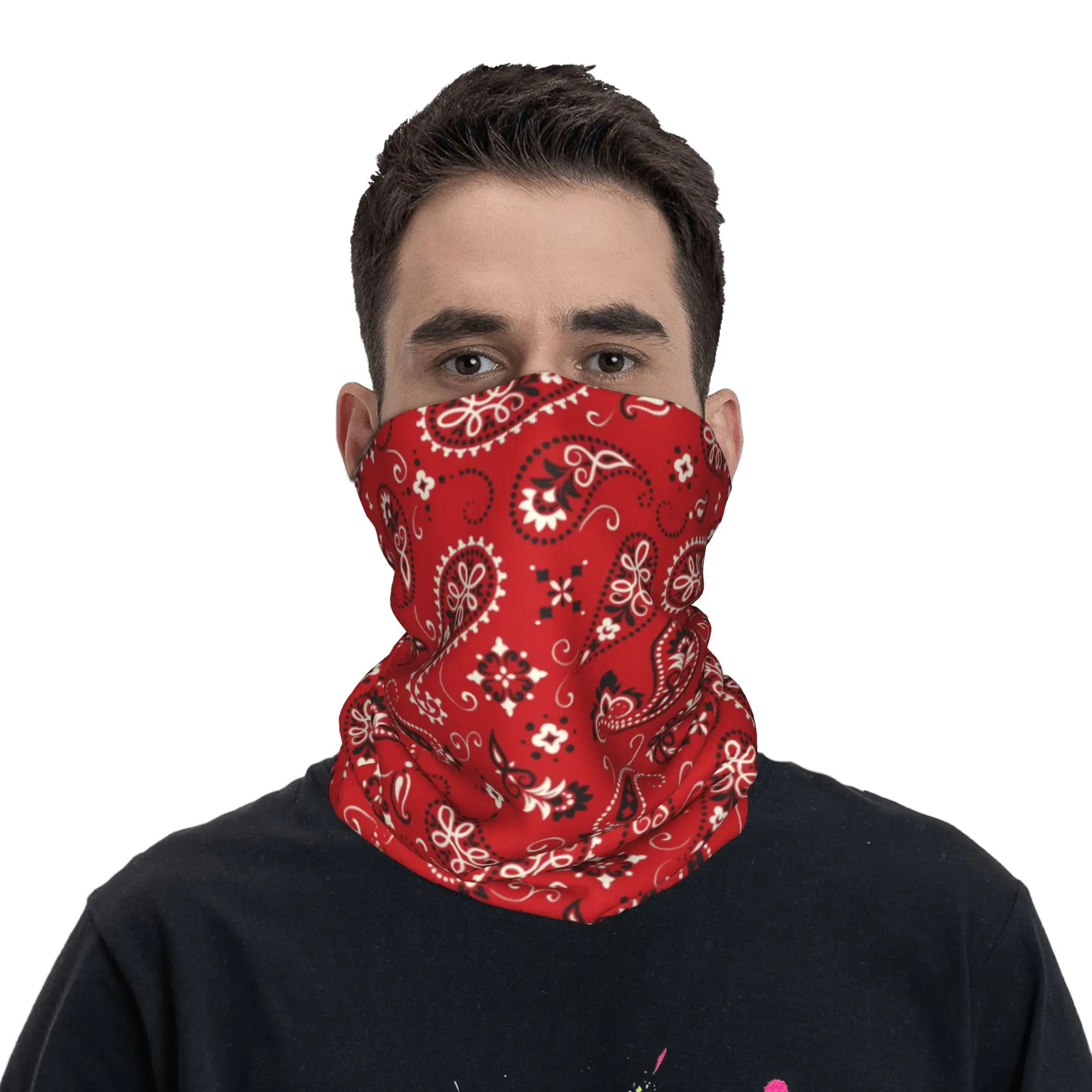 Nova Bandana Vermelha, Proteto - Neck Gaiter Face Cover avaliação e preço
