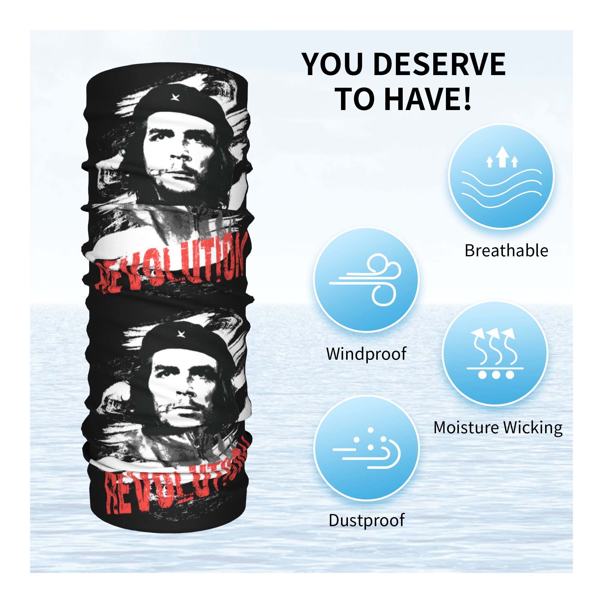 Personalizado che guevara revo - Neck Gaiter Face Cover avaliação e preço