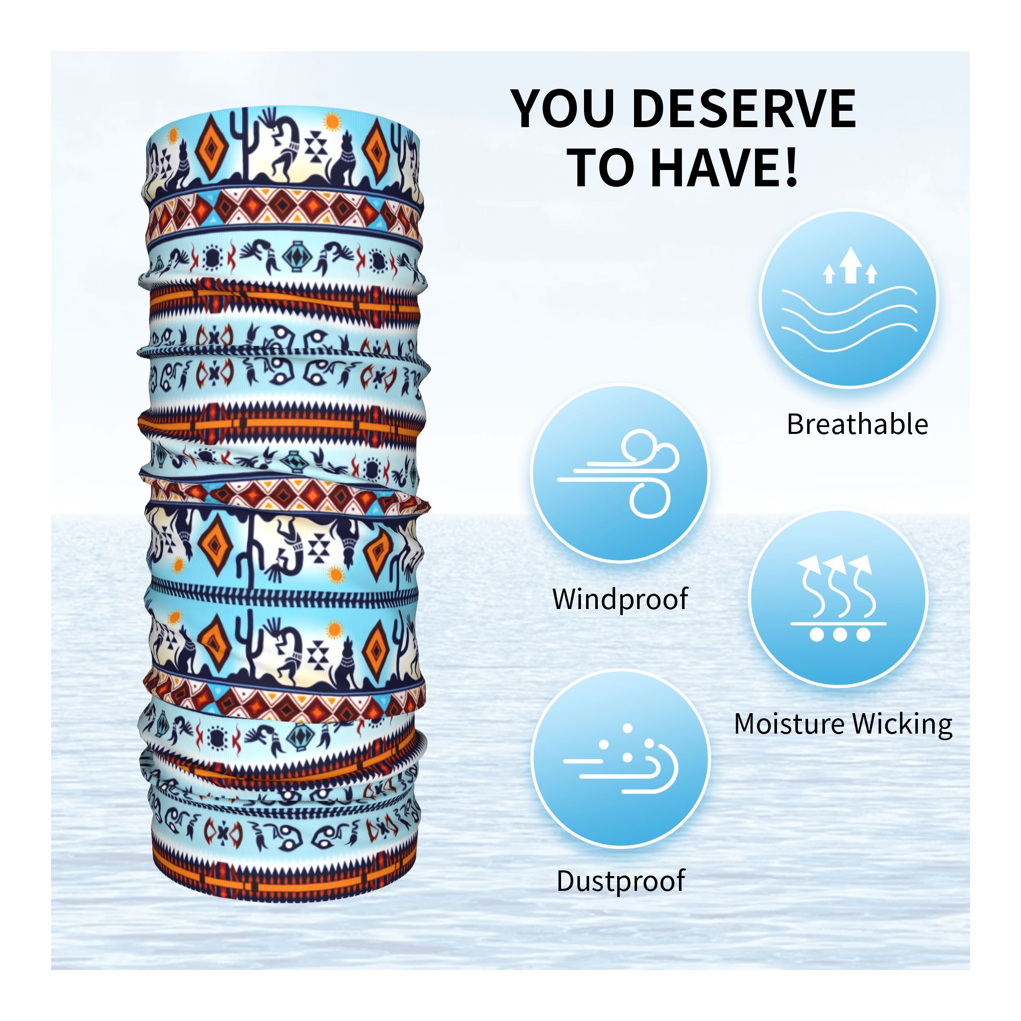 Personalizado kokopelli hohoka - Neck Gaiter Face Cover avaliação e preço